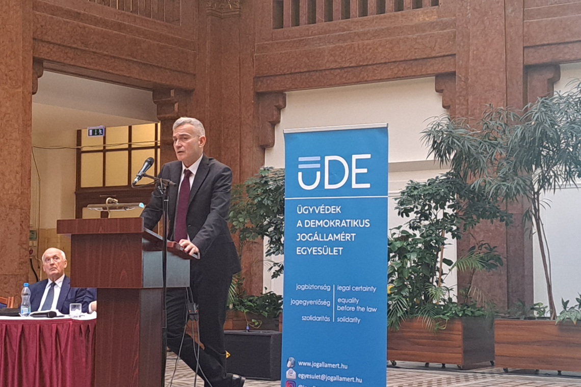 Dr. Senyei György Barna, az Országos Bírósági Hivatal elnökének  beszéde a Karsai Dániel Emberi Jogi Díj átadóján